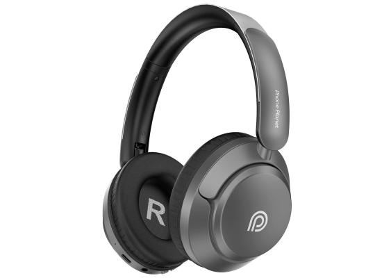 PHONE PLANET Galaxy Tone Headset, Hi-Res sound quality, Bluetooth 5.3, Active Noise Cancellation (ANC) and (ENC), 40mm audio drivers, up to 60 hours - Gray